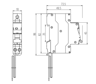 VRL11 1P+N Residual Current Operated Circuit Breaker With Over-Current Protection Rated Current From 5A To 40A 2